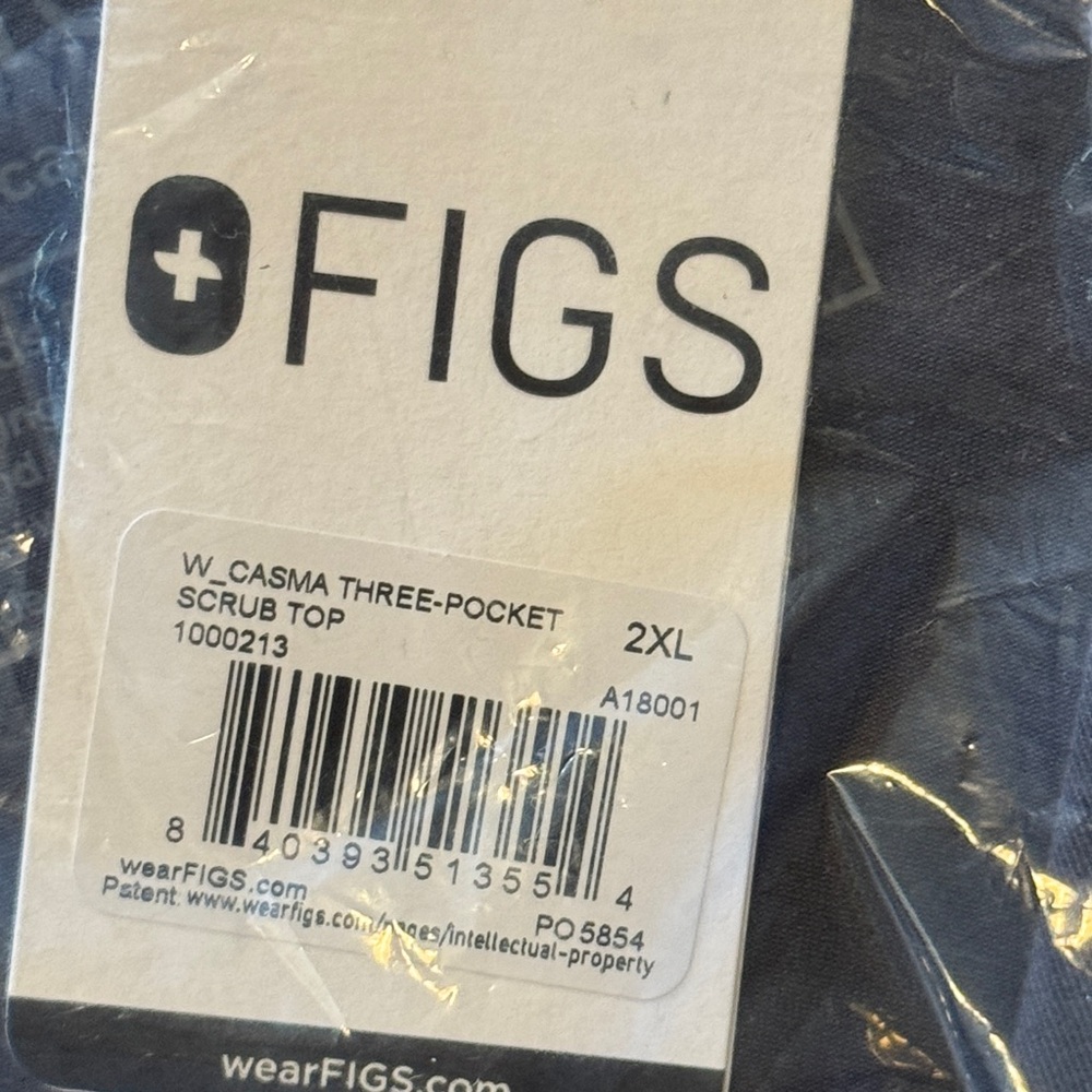 Figs Casma Three Pocket Women's Scrub Top Gray 2XL - Picture 3 of 4